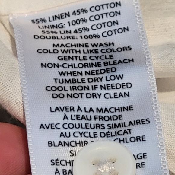 BeachLunchLounge Olive Green Striped Linen Dress XS - Picture 9 of 10